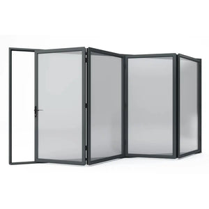 Korniche 4 Sash Bifold Doors with sleek aluminum frames and a modern design.