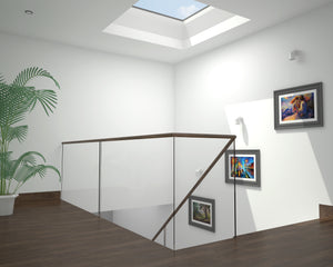 glass flat framed rooflight